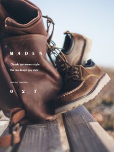 Maden Casual Shoes Mens Leather Boots Spring Low Help Genuine Leather Short Boots Trendy Mens Martin Boots Workwear Shoes