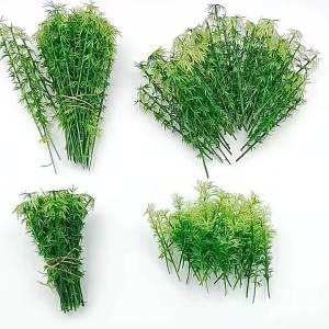 5Pcs Miniature Bamboo Tree Plastic Model Kit Micro Landscape Diorama Materials Sand Table Model Decor Accessories Toys Hobbies