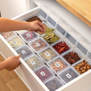 Kitchen Spice Storage Box Cinnamon Star Anise Sichuan Peppercorns Dried Chilies Seasoning Jar Grains Tea Leaves Storage Container