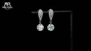 AnuJewel 6cttw D Color Moissanite Drop Earrings 18K Gold Plated 925 Sterling Silver Luxurious Stud Earring Women Gifts Wholesale