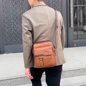 GLADIO Tas Selempang Pria Branded Valora Cokelat Kulit Premium Simple Sling Bag Mewah GLD015B7