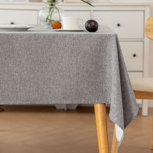 Modern Simplicity Cotton Linen Tablecloth Oil Waterproof No-Wash Luxury Rectangle Tea Table Mat Book Desk Cloth Linen Material