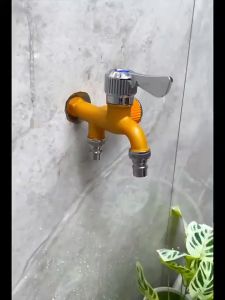 Faucet Double Outlet Dual Control Water Tap Home Bathroom Hose Irrigation Fitting Plastic Connector 1/2" Universal Interface