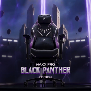 TTRacing Maxx Pro Black Panther Ergonomic Gaming Chair Kerusi Gaming Computer Chair with 5D Armrest & Extendable Legrest