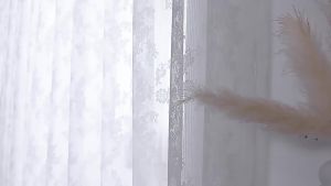 1 Piece Vintage Floral Embroidery Clear Lace Curtain Panel - Privacy & Light Filtering Machine Washable