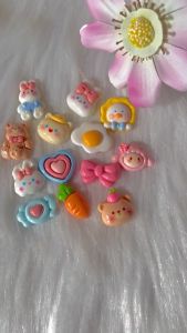 [FREE SHIP] Crocs Jibbitz Sticker gắn dép Hình Thỏ Mèo Vit Đồ Ăn Dễ Thương - Có Nút Gắn