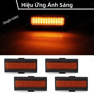 4 Đèn LED Nướng Lưới Tản Nhiệt Cho Xe Jeep Wrangler JL 2024 2025 Đèn Led Ban Ngày Trước Cản Trước Màu Trắng Vàng Chống Nước Phụ Kiện Ô Tô