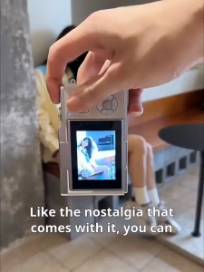 4K Digital Camera with 64MP & Selfie Screen Retro CCD Style Camera WiFi Connect to Phone Perfect Gift for Girlfriend Bestie Students Portable for Travel Vlog (复古CCD 高清 可自拍 可上传手机)