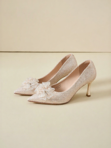 Josiny | French Pointed Toe High Heels Bridal Shoes