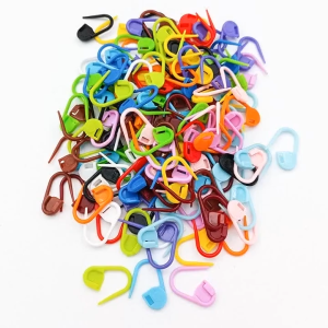 หลากสี พลาสติก ถัก มาร์กเกอร์ โครเชต์ คลิป DIY เย็บปักถักร้อย ล็อค เครื่องมือถักนิตติ้ง (50ชิ้น)