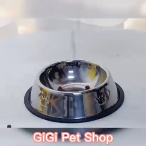 Chén bát đơn inox cao cấp đế su chống trượt pet tới 50kg khay đựng thức ăn cho thú cưng chó mèo - GiGi Pet Shop