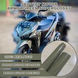 Stiker motor armorgreen skotlet motor hijau pastel superglossy skotlet hijau matcha
