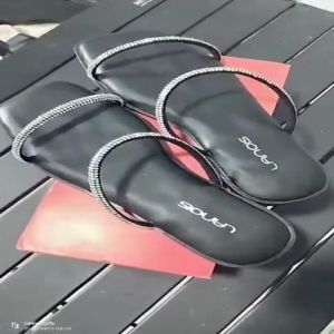 LANOES - MIAMI Sandal Flat Teplek Wanita Ban 2 Permata