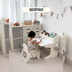 ONES Ursetta Foldable Study Table Children Learning Desk Chair Set