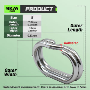 9KM 100 Chiếc Oval Split Rings Thép Không Gỉ Câu Cá Vòng Dụ Móc Kết Nối Bền Cho Bass Pike Nước Mặn Dụ Câu Cá