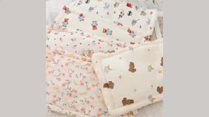 Baby Bean Velvet Pillow Baby Flat Pillow Newborn Pillow Pad Pillow Towel Sweat Absorbent Anti Vomiting Preschool Pillow Pure Cotton