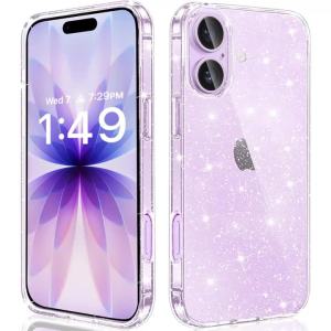 Clear Glitter Case For iPhone 17 Air 17E 16E 16 Pro Max 15 Plus 14 13 Mini 12 11 X XS XR SE 2022 2020 7 8 6 iPhone17 Phone Cover