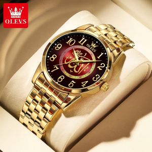 OLEVS  watch men 2026 new waterproof luxury fashion casual elegant luminous quartz watch stainless steel strap high-definition scratch-resistant mirror gift for boyfriend