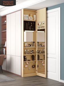 HANYUAN | Makeup and Jewelry Storage Cabinet with Dressing Mirror