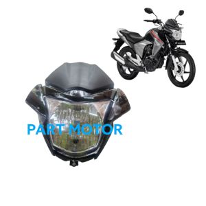 KEDOK PLUS REFLEKTOR LAMPU DEPAN MEGAPRO BANTENG 2010 2013 BARU