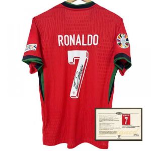 เสื้อยืดแขนสั้นพิมพ์ลายโรนัลโด้เสื้อยืดคอกลมแขนสั้นสำหรับทีมธงโปรตุเกส24ถ้วยสไตล์ยุโรปเสื้อฟุตบอล