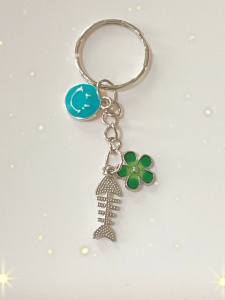 Key and Bag chain with Metal Enamel Finish