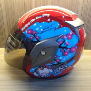 VIRTUE Helm Anak Remaja Wanita Cewek SNI Half Face Original Motif Elephant Kaca Riben Anti Silau Size M L XL