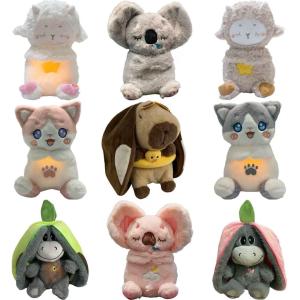 xb VMQ [Sleep Soothing Tool] A breathing bear Music Otter Plush Doll Baby Soothing Toys Baby Sleep Aid Toys MV bx
