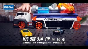 Đồ Chơi Thông Minh Xe Ô Tô Tải Container Kèm Bệ Phóng Với Nhiều Xe Hơi Đủ Màu Sắc Có Bóng EVA Quà Tặng Cho Bé