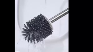 3 วันจัดส่ง - แปรงขัดห้องน้ำ 2 in 1 แปรงล้างห้องน้ำ ล้างสุขภัณฑ์ ด้ามจับสแตนเลส ที่ขัดพื้น พร้อมที่เก็บ ไม่เจาะผนัง