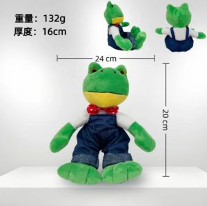 Sanrio | New Magic Expression Plush Doll Cartoon Girl 24cm Stuffed Animal Doll Soft Long Leg Frog Gift