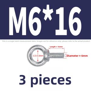 BAIRUITE | Galvanized Hoop Screw Nut Set Long O-Type Bolt Ring Shaped Lifting Screw M6-M10 M12 M18 M20
