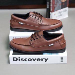 Sepatu Pantofel Pria Formal Kasual Kulit Pu Santai Kerja Kuliah Kondangan Dinas Elegan