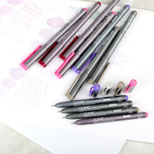 Japanese Copic Needle Pen Hook Line Pen Color Waterproof Anti-Alcohol Cold Gray Warm Gray Pink Red Purple Cartoon Drawing Pen