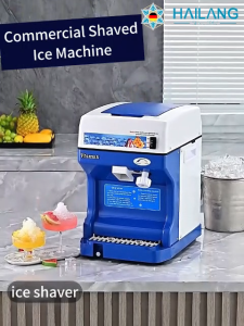 Hailang 2L commercial ice shaver quickly crushes ice has adjustable ice thickness and is easy to operate with a knob.