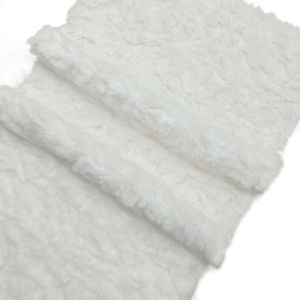 Embossed Microfiber 100% Polyester Fabric Rabbit Faux Fur Fleece Fabric For Cotton Doll Hair Plush Toy 25x45cm