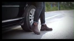 Safety Shoes Mid Cut Zip Type Safety Boots Kasut Keselamatan Anti-Slip Anti Smash Shoes