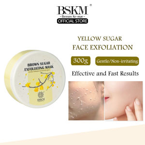 BSKM 300g Facial Exfoliating Gel Body Scrub Peeling Deep Cleansing Remove Dead Skin Blackhead Yellow Sugar