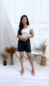 Celana Pendek Wanita Hotpants Jeans Wash Korean Style