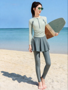 XTEP | Conservative Slimming Tummy Covering Separates Swimsuit