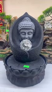 Thác nước phong thuỷ siêu đẹp- Tiểu cảnh non bộ Phật thiền mẫu mới 16066