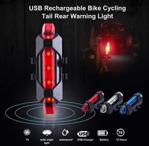 Đèn Xe Đạp Đèn Hậu LED Sạc Được Đèn Xe Đạp Cảnh Báo An Toàn Đuôi Sau USB Đèn Nháy Tiện Dụng