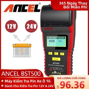 Máy Kiểm Tra Ắc Quy Ô Tô ANCEL BST500 12V 24V Máy Quét Hệ Thống Sạc Xe Tải Máy Phân Tích Ắc Quy Đa Năng Với Máy In Dành Cho Bảo Dưỡng Xe