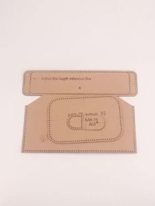 1Set Mini Portable Wallet & Lipstick Storage Bag - Kraft Paper TemplateDIY Leather Handmade Crafts - Sewing Template with Holes