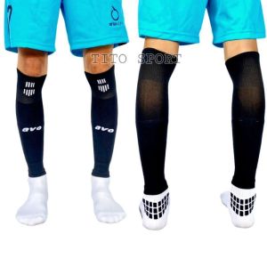 Paket kaos kaki olahraga futsal sepakbola sambung dan bawahan pendek R9 sebetis antislip tebal avo