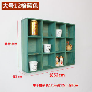 Zakka ไม้เนื้อแข็งตู้เก็บของวินเทจผนังตกแต่งแขวนสําหรับห้องศึกษาสไตล์อเมริกันสําหรับหนังสือและหนังสือ