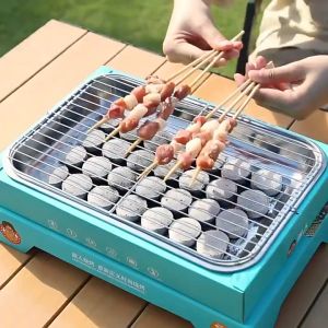 Edens 3-5Pax Disposable BBQ Grill Set Indoor Outdoor Portable Household Picnic Small Tool Grill With Charcoal - Fulfilled by Edens