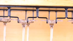 【Fast Shipping】Metal wine glass holder Stemware hanger Cup holder Glass rack Under cabinet rack Upside down goblet shelf