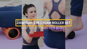 5  รวม  1  ชุดโรลเลอร์โฟม  นวดจุดกดทับ  ไม้กลิ้งกล้ามเนื้อ  ลูกบอลนวด  สายรัดต้านทานสำหรับการออกกำลังกายแบบฟิตเนสเนื้อเยื่อลึก โยคะ พิลาทิส ( สีเขียวทิฟฟานี่ )