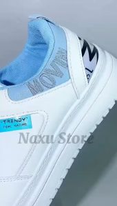 Sepatu Sneakers Wanita Kasual Import Kulit Pu Leather Asli 100% Original Premium Quality Sneakers Kets Wanita New Model Korean Style Trendy Woman Shoes Fashion Impor Terbaru Sol Karet Tebal Anti Slip Mesh Ringan Nyaman Dipakai COD -SW-01